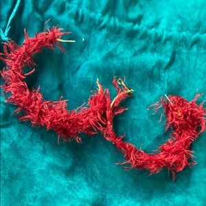 Elegant Red Feather Earrings